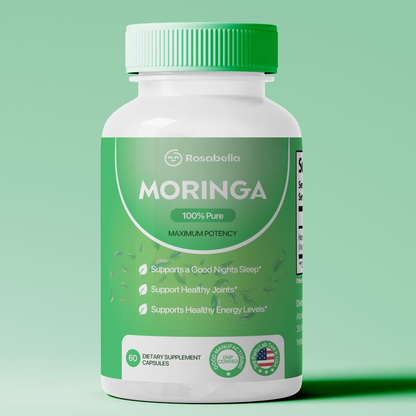 Rosabella Moringa Kapseln (800 mg) zur Unterstützung des Immunsystems, Darmgesundheit & Vitamine