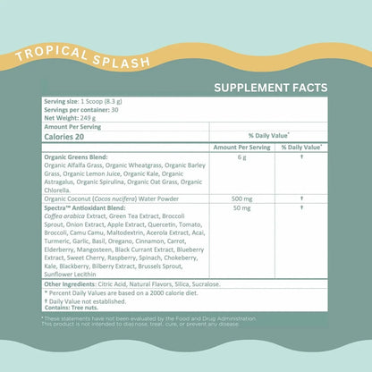 Verdauungsgesundheit für Frauen, Linderung von Blähungen, Darmgesundheit, Hautpflege, mit Spirulina (Tropical Splash), Nahrungsergänzungsmittel