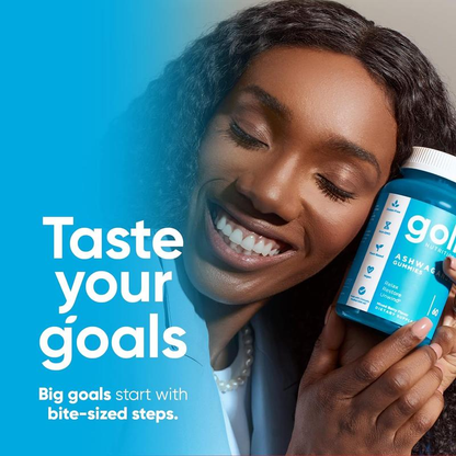 Goli Ashwagandha & Vitamin D Gummibärchen – Beerenmischung, KSM-66, vegan, pflanzlich, gentechnikfrei, glutenfrei und gelatinefrei.