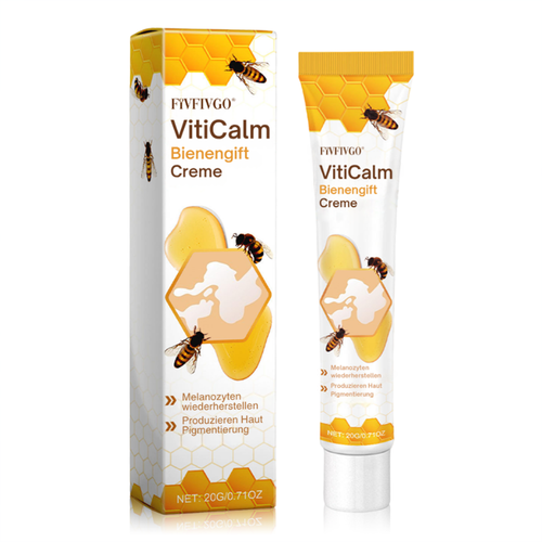 Fivfivgo® VitiCalm Bienengift-Creme，✔️95% Sichtbare Verbesserung In 4 Wochen ，Fördert Pigmentierung & Stellt Natürlichen Hautton Wieder Her