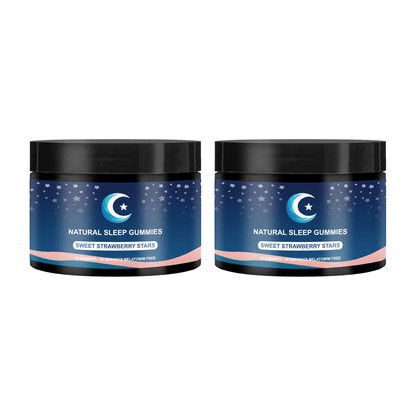 LullaBites Natürliche Schlafgummis – 30 Portionen – Süße Erdbeersterne (melatoninfrei)