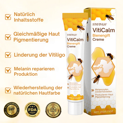 Fivfivgo® VitiCalm Bienengift-Creme，✔️95% Sichtbare Verbesserung In 4 Wochen ，Fördert Pigmentierung & Stellt Natürlichen Hautton Wieder Her