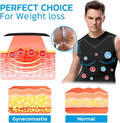 Pukmqu Gfouk Menionic Turmalin Haltungskorrektur-Weste, Ionisches Formgebungs-Ärmelloses Shirt, Haltungskorrektur für Männer, Rückenstützweste