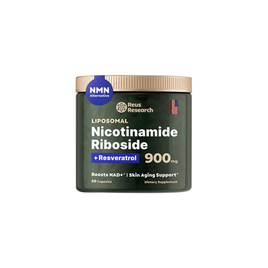 '-Reus Research NR900 – NAD+ Nahrungsergänzungsmittel zur Unterstützung der Hautalterung, für mehr Energie und Konzentration – 80 Stück – Vitamin- und Wellness-Ergänzungsmittel