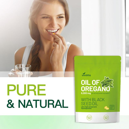 Oreganoöl mit Schwarzkümmelöl (300 Kapseln) | Natürliche Antioxidantien | Nährstoffunterstützung | Hochwirksames pflanzliches Nahrungsergänzungsmittel