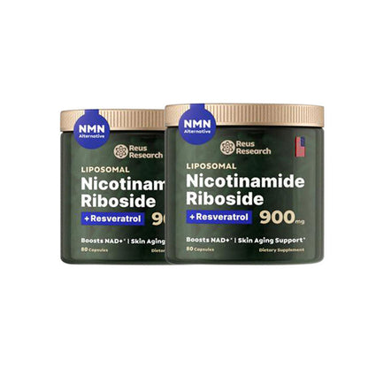 '-Reus Research NR900 – NAD+ Nahrungsergänzungsmittel zur Unterstützung der Hautalterung, für mehr Energie und Konzentration – 80 Stück – Vitamin- und Wellness-Ergänzungsmittel