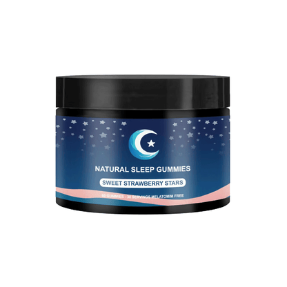 LullaBites Natürliche Schlafgummis – 30 Portionen – Süße Erdbeersterne (melatoninfrei)
