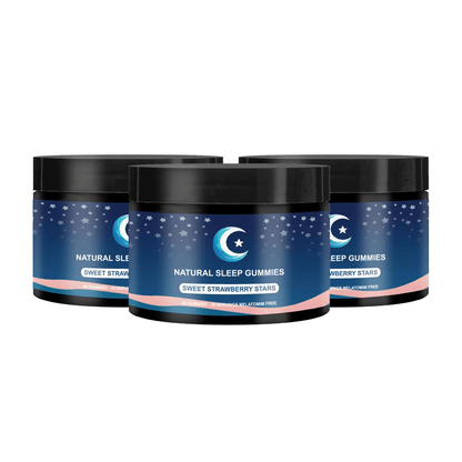 LullaBites Natürliche Schlafgummis – 30 Portionen – Süße Erdbeersterne (melatoninfrei)