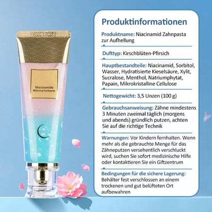 🔥Letzter Tag 49% Rabatt🎁Niacinamid Whitening Zahnpasta - – hellt die Zähne auf, schützt den Zahnschmelz und erfrischt den Atem mit jeder Bürste! 🦷🌿