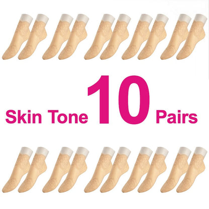 Bootssocken mit floralem Rand