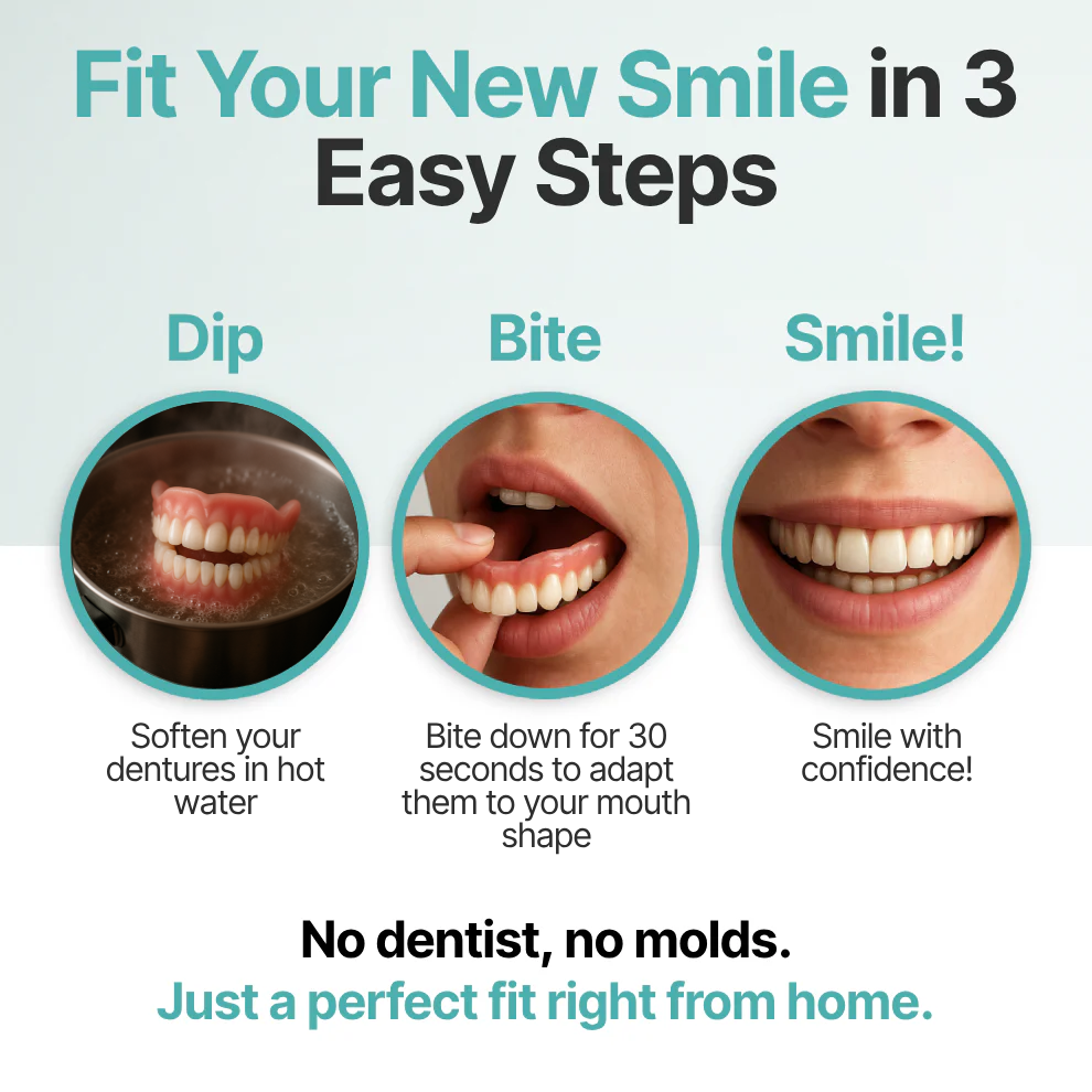 🌎Ends Today: 70% OFF! ⏰Shopemilees™ Medical Full Denture with Strong Suctiond🦷Obtain American Dental Association (ADA) Certification