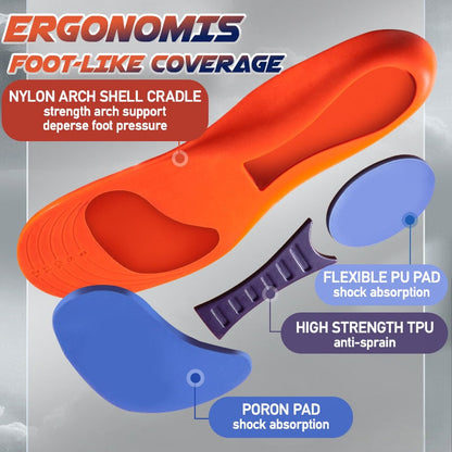 Stoßdämpfende orthopädische Sportschuheinlagen