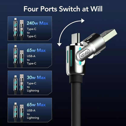 QIAWI -4-in-1 Multi USB Charging Cable 240W